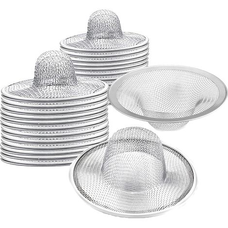 40 Stück Hochleistungs-Abflusssieb aus Edelstahl, 2,75 Zoll oben / 1 Zoll Maschenweite, Metall-Spülbeckensieb, perfekt für Küchenspüle/Badezimmer, Badewanne, Waschbecken, Bodenablauf, Balkon-Abflusslo