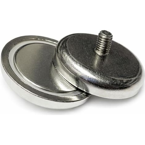 Lot de 3 supports magnétiques C42 avec filetage pour écrou M8 Avec rondelle et écrou, force de serrage 60 kg (1/5)