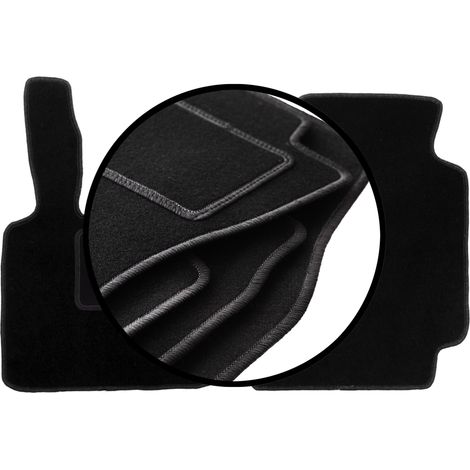 Juego completo de alfombrillas de terciopelo para: Smart ForTwo I con reposapiés (1998-2007) (1/5)