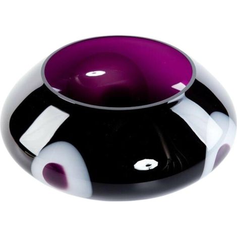 Vaso ciotola in vetro viola H13 (1/2)