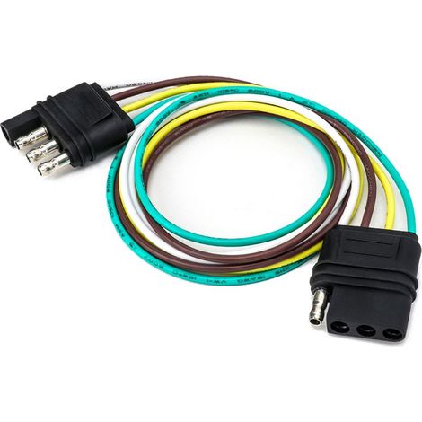 Connecteur de câble de remorque plat à 4 broches avec prise, adaptateur de câble AWG, connecteur de faisceau de câblage, prise d'alimentation de remorque (1/5)