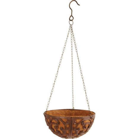 Hängekorb mit Kokosnusseinsatz, 25 cm (1/4)