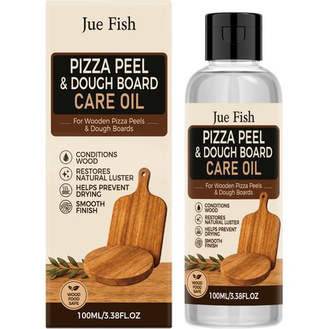 Huile d'entretien pour ustensiles de cuisine en bois Jue Fish, 100 ml, pour polir, protéger et repousser la poussière les planches à pétrir et les spatules. (1/5)