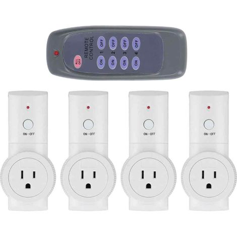 1 prise électrique télécommandée, boîtier ABS, fréquence 433,92 MHz, prise américaine 120 V, puissance 1800 W (1/5)