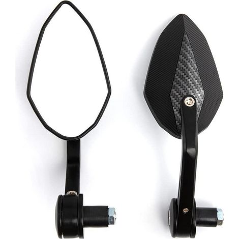 Motorrad Lenkerendenspiegel Aluminium für 22mm Lenker, Chopper, Cruiser (1/5)