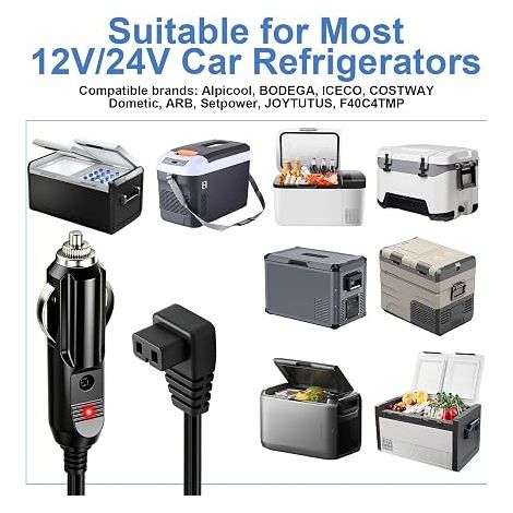 12V 24V Câble pour Glaciere Allume Cigare 2M (1/4)