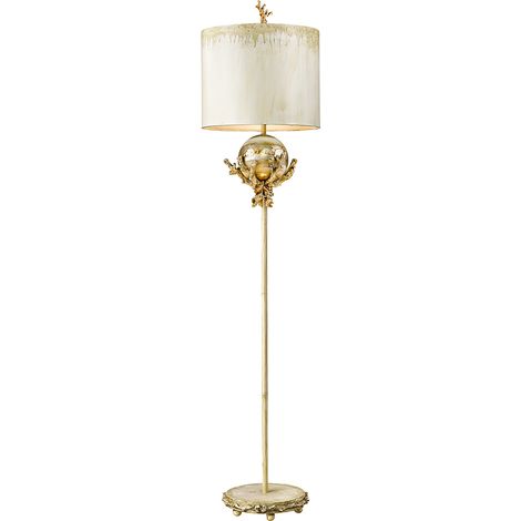 Elstead Trellis - Piantana 1 Luce Putty, Foglia Argento, E27 (1/4)