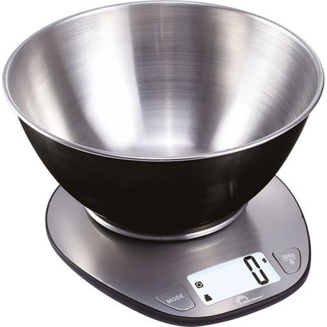 Bilancia da cucina da 5 kg + ciotola - inox - piccola bilancia