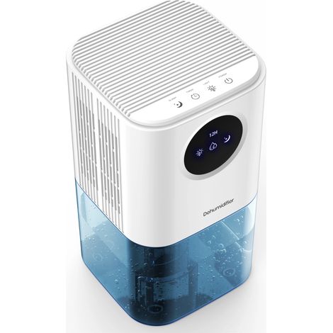 Déshumidificateur portable (blanc), capacité de 1 litre, fonctionnement silencieux (1/5)