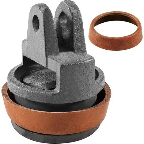 Piston, Cast Iron, 75 mm, 2 Leather Sleeves, Hand Pump, Garden (1/5)