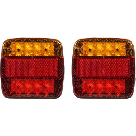 2 feux stop/arrière à 26 LED 12 V pour camion, remorque, fourgonnette, bus, 4x4 et pick-up (1/5)
