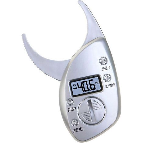 pince à graisse numérique portable avec affichage clair, idéale pour les coachs sportifs.-12X5.5CM-Silver (1/3)