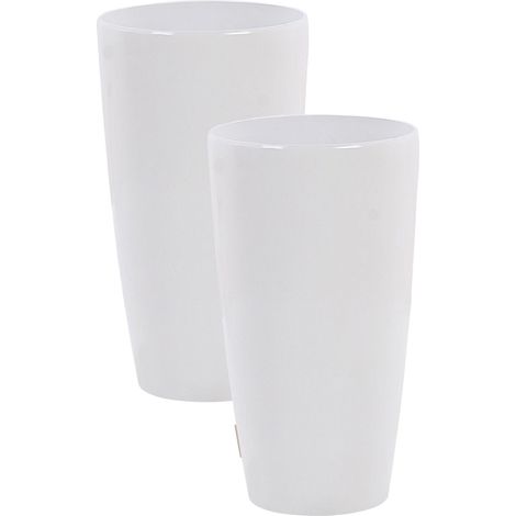 Set mit 2 Blumentöpfen TSERIA 32 cm Weiß (1/5)