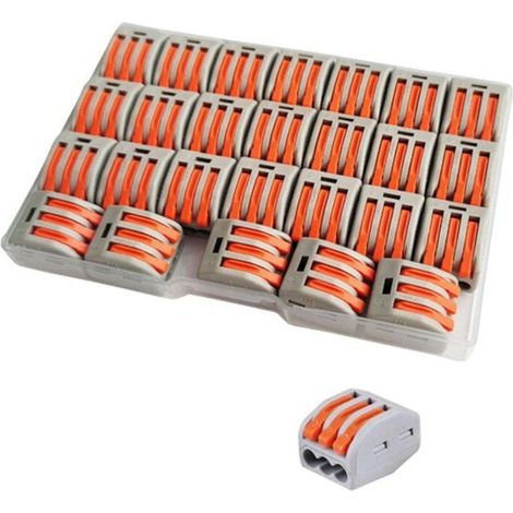 Bornes de Connexion Rapides - LARGEIGHT - Lot de 26 - 2 Couleurs - Connecteurs de Dérivation - Plastique (1/4)