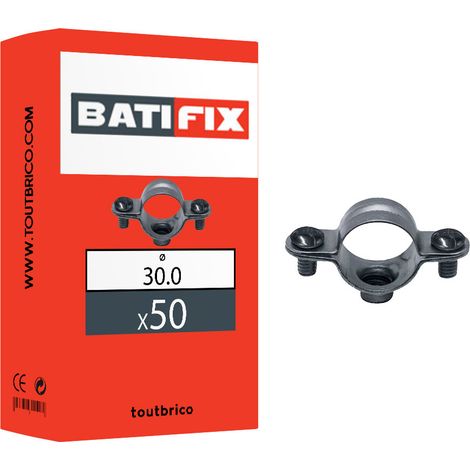 50 colliers simples plomberie Ø30mm acier zingué - Batifix