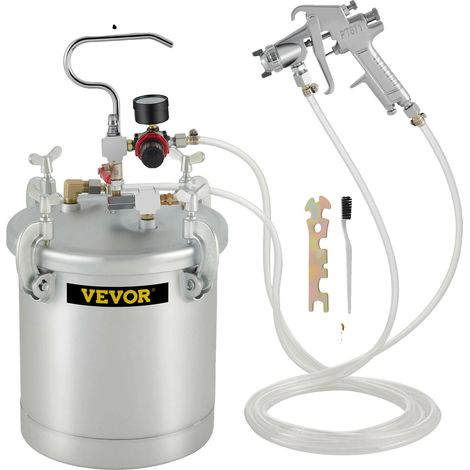 Réservoir sous pression de peinture, capacité de 25 gallons, pistolet pulvérisateur d'alimentation avec buse de 3 mm (1/5)