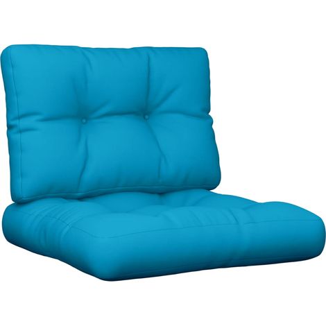 Maison Exclusive - Palettenkissen 2 Stk. Blau Stoff