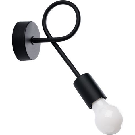 Lampada da parete Lumo 1 E27 nera lumilo 14.399.54 (1/5)