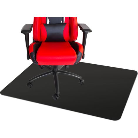 Alfombrilla protectora para debajo del sillón, 100x70 cm, 0,5 mm, color negro. (1/5)