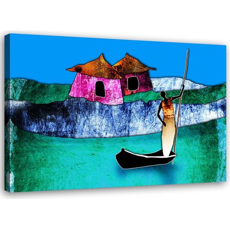 Quadro su tela, Africa colorata Natura - 90x60 (1/5)