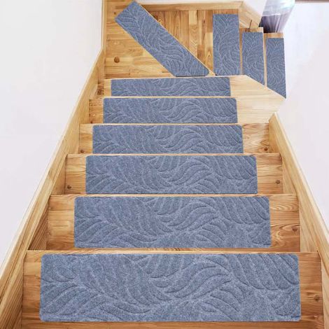 tapis TPU autocollants clair antidérapants double adhésif pour escaliers facile à poser et réutilisable 10 Bois Gris (1/5)
