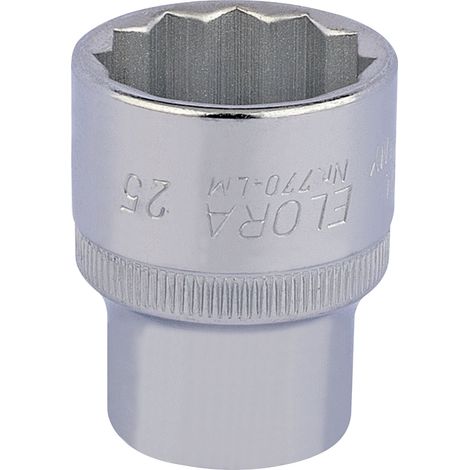 Draper 25mm Metric Bi-Hexagon Socket for 1/2" Drive (Part No. 24707) – Precision Square Drive Socket for Automotive and Mechanical Applications (1/5)