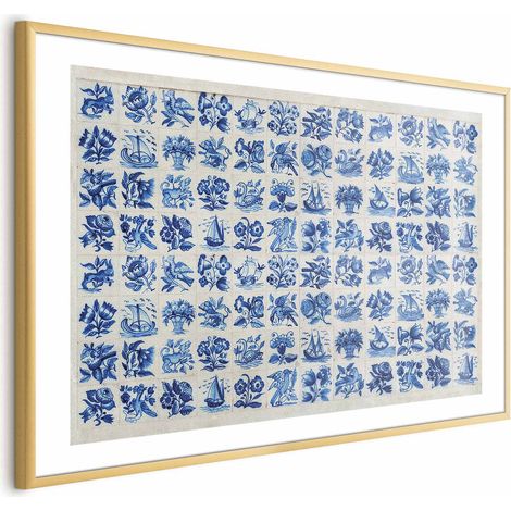 Poster - Azulejos - piastrelle di ceramica tradizionali portoghesi (1/4)