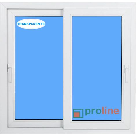 Ventana PVC 1000x1000 Blanca Corredera Vidrio Transparente (1/4)