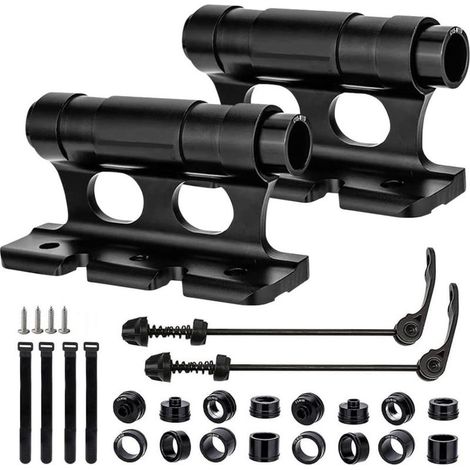 Lot de 2 supports de fourche de vélo – Alliage d'aluminium durable – Système de verrouillage sécurisé – Charge maximale 30kg (1/3)