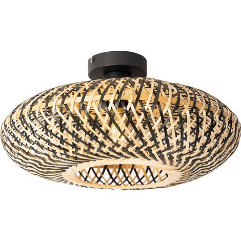 Orientalische Deckenlampe schwarzer Bambus 40 cm - Ostrava