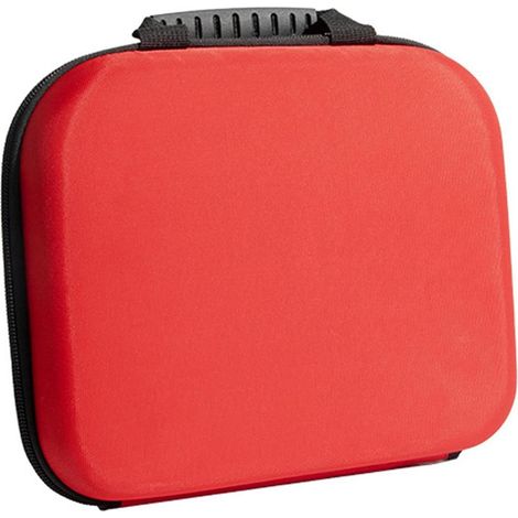 Étui de rangement pour perceuse électrique, boîte de rangement rigide pour outils, support portable, fermeture éclair, sac de travail, rouge (1/5)