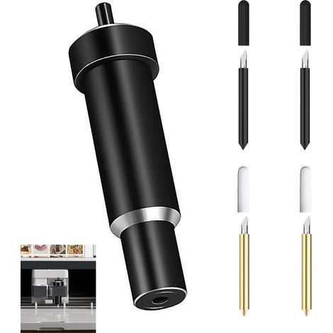 4 x Fine Tip Blades for Cricut Maker 45°/60°, Deep Cut Case for Cricut, Compatible Maker 3, Explore Air, Air 2, One, Precise Paper Cutting, Other Creative Materials, Black