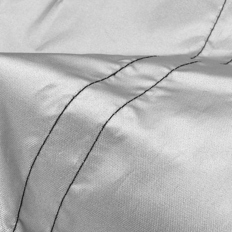 Nappe ronde noire 128 x 71 cm en nylon Oxford réfléchissant, protection anti-poussière pour meubles de jardin. (1/5)