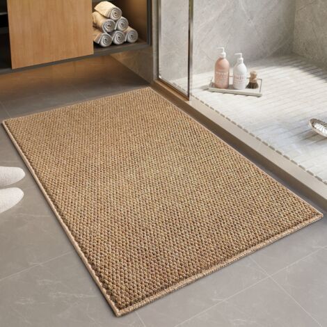 Paillasson 50 x 80 cm. antidérapant. lavable. absorbant. résistant à la saleté. pour entrée et porte d'entrée. beige (1/4)