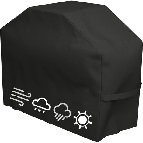 Housse Plancha Barbecue extérieur 210D Oxford anti-vent soleil eau protection BBQ adapté plupart grills (145X61X117) (1/5)