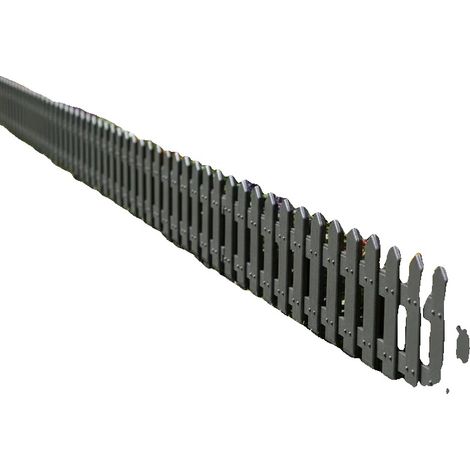 Bordillo para césped, 10 m de longitud, resistente a los rayos UV, GRIS OSCURO (1/2)