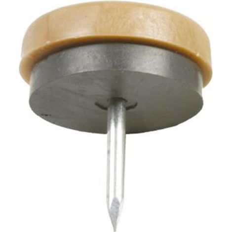 Protecteur pour Pieds en Bois Mod. 70 Ø22 mm avec Clou et Couvercle en Plastique Recommandé pour Le grès Protège Le Sol Contre Les Rayures Polypropylène Marron (1/5)