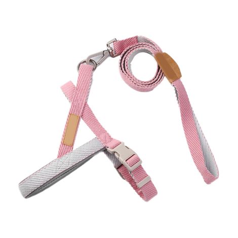 Strapazierfähige Hundeleine aus Polyester, Zugseil für das Training mittelgroßer und großer Hunde, rosa, 2,0 cm (Brustumfang 30-45 cm) (1/5)