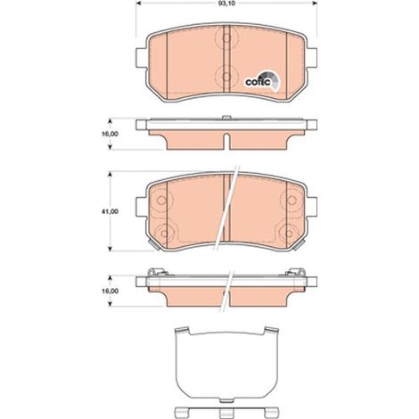 Bremsbeläge HINTEN GDB3474 TRW (1/5)
