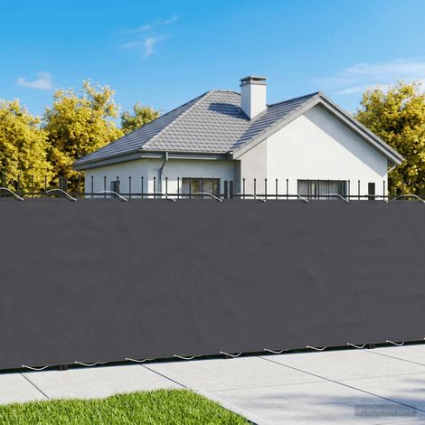 Brise-vue pour Balcon et Clôture Écran de Confidentialité Polyester PU Noir 1,5 x 25 m - PANGIVO (1/5)