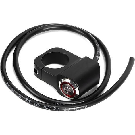 12V 25mm/0.98in tanche En Acier Inoxydable LED Spots Guidon Commutateur pour Moto VTT Noir (1/5)