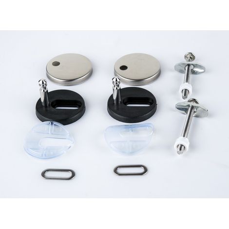 Olfa – Fixation pour abattant auto clip – Accessoire de fixation pour abattant – Pour WC – Montage rapide et facile – Compatible avec abattants standards (1/2)