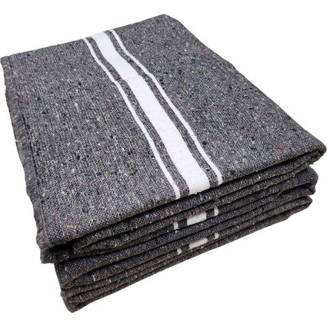 Lot de 3 Couvertures de Protections de Meubles pour Déménagement, Transport et Stockage - Voiture - Animaux - Yoga 120 x 220 cm - 500 g/m² Couverture 100% Textile Recyclé - Fabrication Française