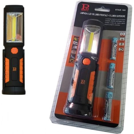 TORCIA MULTIUSO LAMPADA LED 180 LUMEN CON CALAMITA