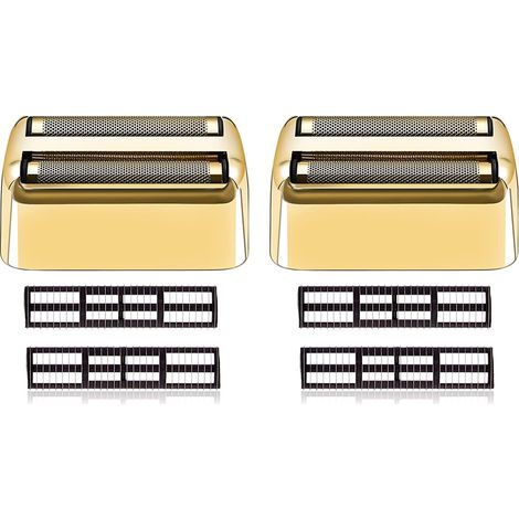 Pièce de rasage de rechange compatible avec le rasoir BaByliss Foil Shaver FXFS2G / FXFS2, tête de rasage électrique compatible avec le rasoir BaByliss Pro Foil, 2 ensembles