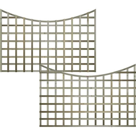 Premier 6ft x 4ft Concave Top Standard Square Garden Trellis Panel