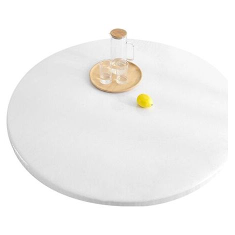 Neptune – Nappe ronde transparente 120 cm – TPU imperméable avec élastique – Protection de table pour bureau et salle à manger