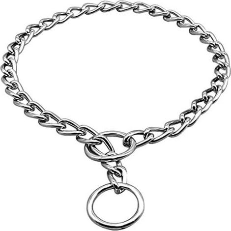 Correa para perros con anilla metálica deslizante, collar de adiestramiento resistente para perros, 23,6 pulgadas, 3,5 mm (1/5)