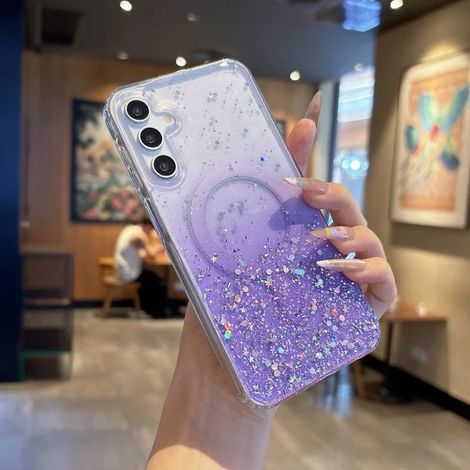 Étui de protection transparent à paillettes pour Galaxy S23+ (1/5)