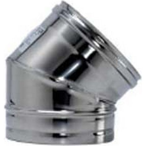 1PZ GOMITO A 45 ACCIAIO INOX AISI 304 MONOPARETE SPESSORE MM.0,5 - mm.100